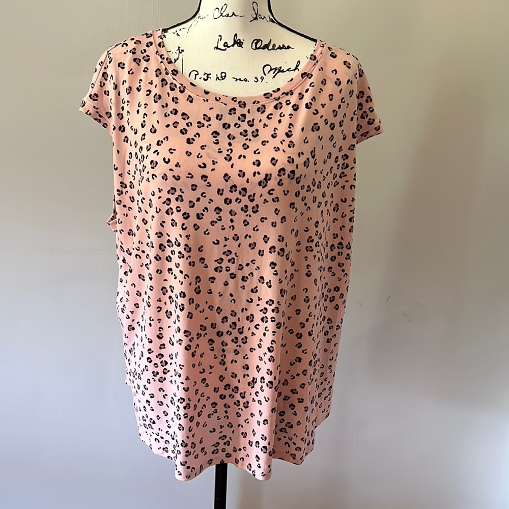 Elle Pink Leopard Blouse